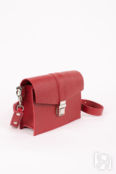 Женская кожаная поясная сумка красная A009 ruby mini grain