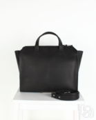 Женская кожаная сумка тоут черная A0181