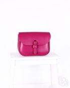 Женская сумка через плечо из натуральной кожи розовая A016 fuchsia