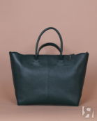 Женская сумка саквояж-трансформер зеленая A020 emerald grain