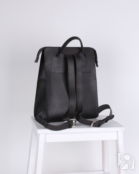 Женский рюкзак из натуральной кожи черный B013 black grain