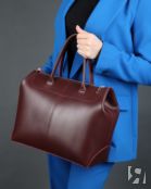 Женская сумка саквояж-трансформер бордовая A020 burgundy
