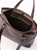 Женская сумка тоут из натуральной кожи коричневая A031 brown grain