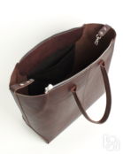 Женская сумка саквояж-трансформер коричневая A020 brown grain