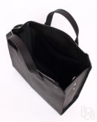 Женская кожаная сумка тоут черная A018 black grain