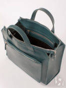 Женская сумка тоут из натуральной кожи изумрудная A018 emerald