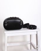 Женская поясная сумка из натуральной кожи черная A0301 mini