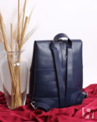 Женский рюкзак из натуральной кожи синий B010 sapphire