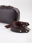 Женская поясная кожаная сумка коричневая A0072 mini