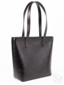 Женская кожаная сумка шоппер черная A019 black grain