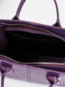 Женская кожаная сумка тоут фиолетовая A027 purple mini