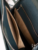 Женский рюкзак из натуральной кожи сине-зеленый B014 teal grain
