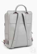 Женский рюкзак из натуральной кожи серый B009 grey grain
