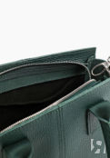 Женская сумка тоут из натуральной кожи изумрудная A027 emerald mini grain