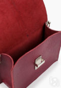 Женская кожаная поясная сумка розовая A009 sangria mini grain