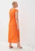 Платье 5169-49 Льняное  оранжевое 46
