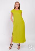Платье 5169-11 Льняной  женский 46 Зеленый